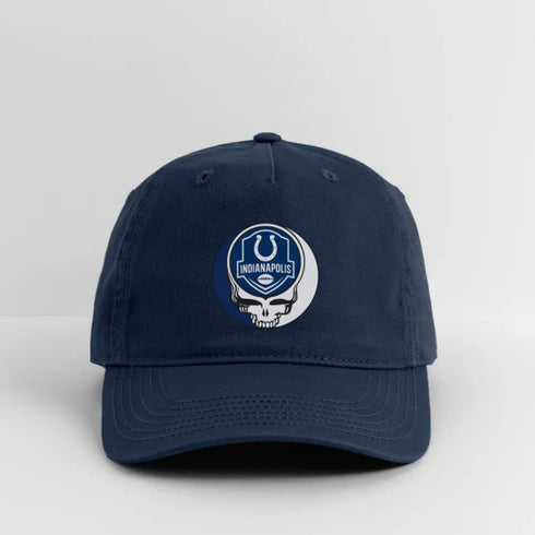 Indianapolis Colts Grateful Dead Stealie Dad Hat - navy